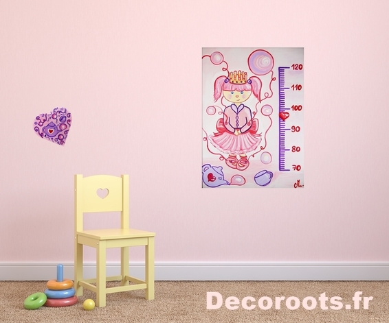 toise enfant bébé fille princesse poupée